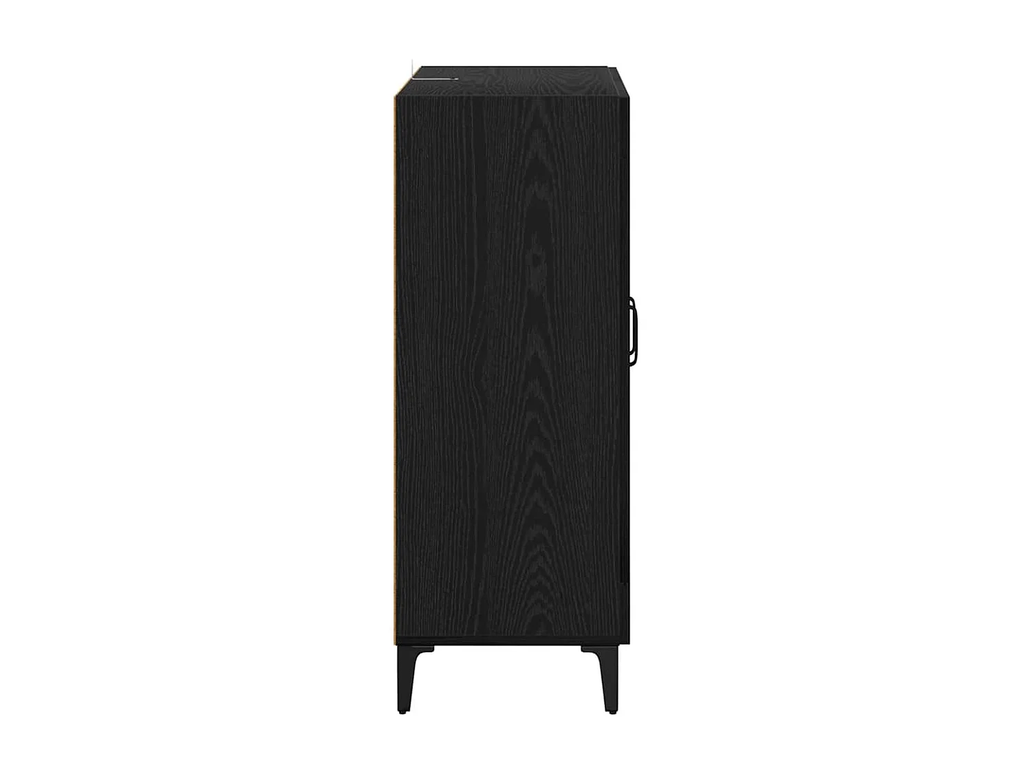 Berkfield Sideboard Black Oak 69.5 x 34 x 90 cm Engineered Wood and Iron