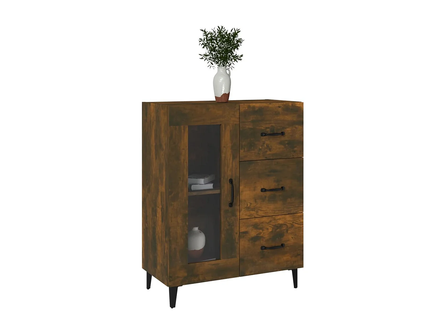 Berkfield Sideboard Smoked Oak 69.5x34x90 cm Engineered Wood