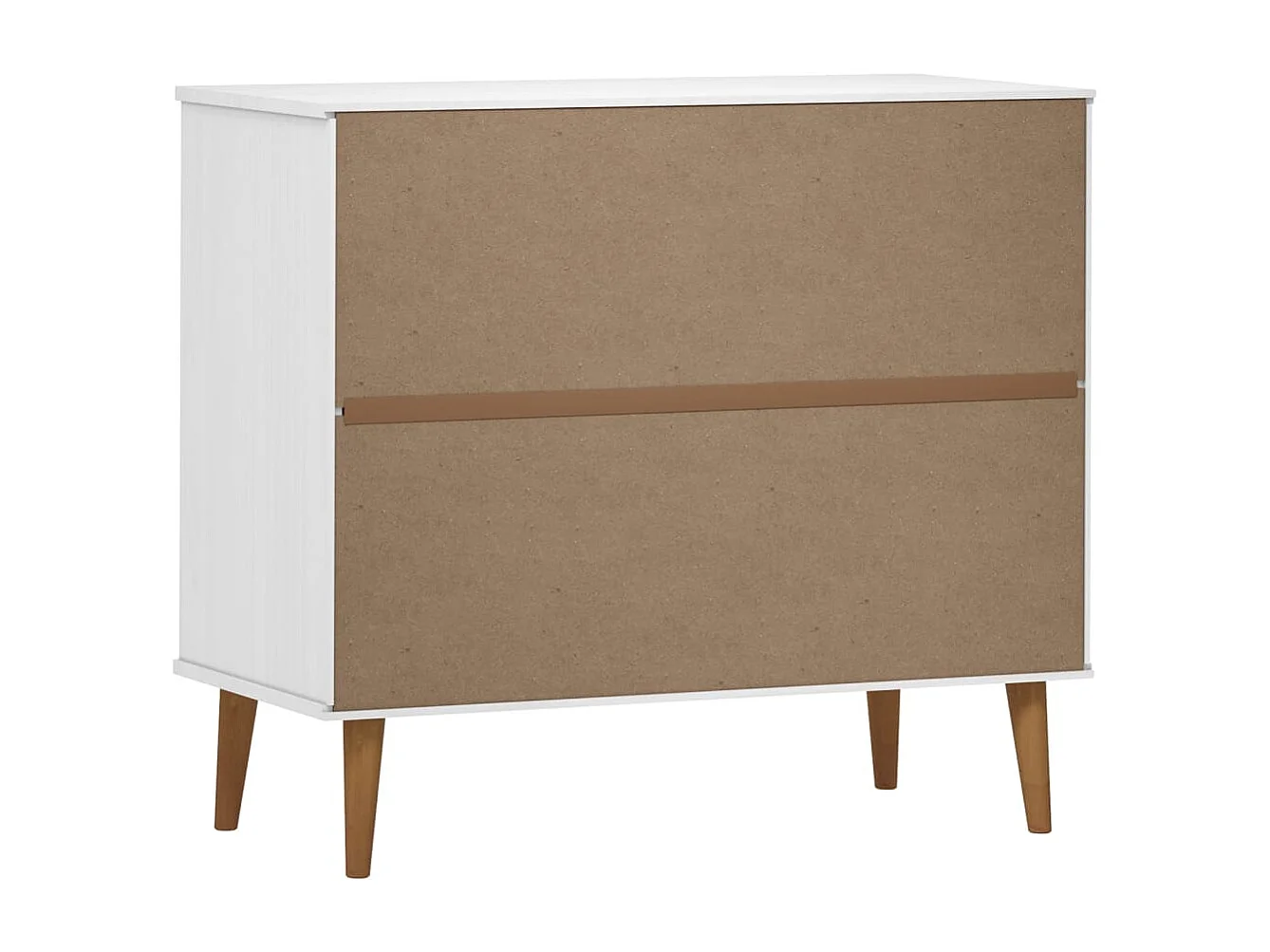 Berkfield Sideboard MOLDE White 90x40x80 cm Solid Wood Pine