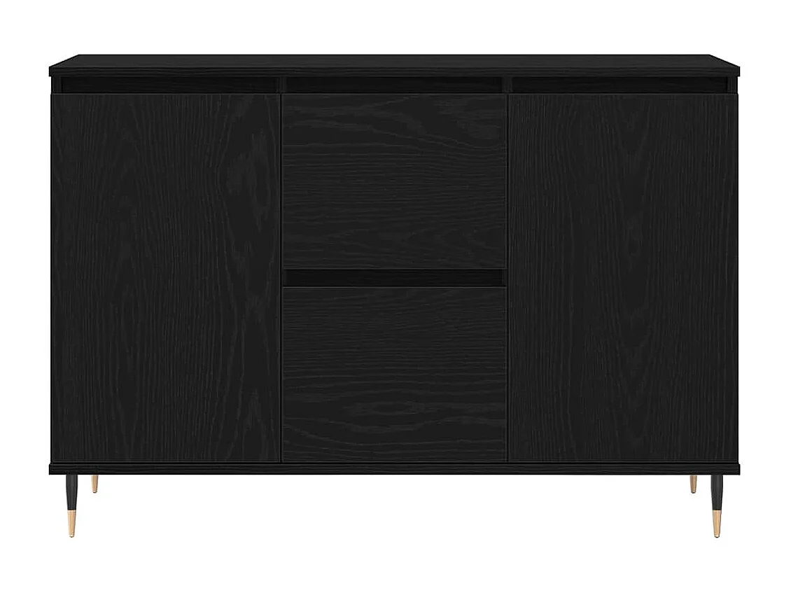 Berkfield Sideboard Black Oak 101.5 x 35 x 70 cm Engineered Wood