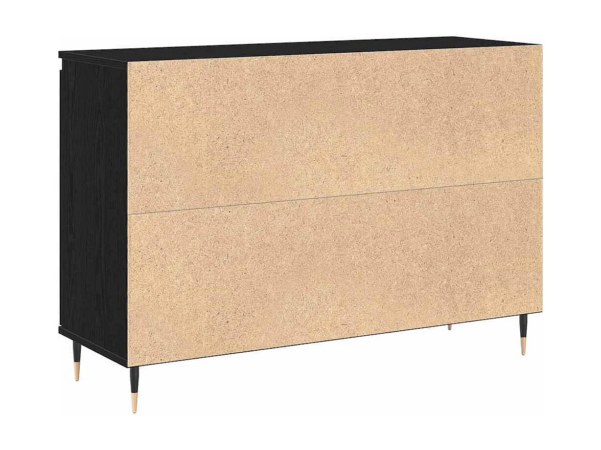 Berkfield Sideboard Black Oak 101.5 x 35 x 70 cm Engineered Wood