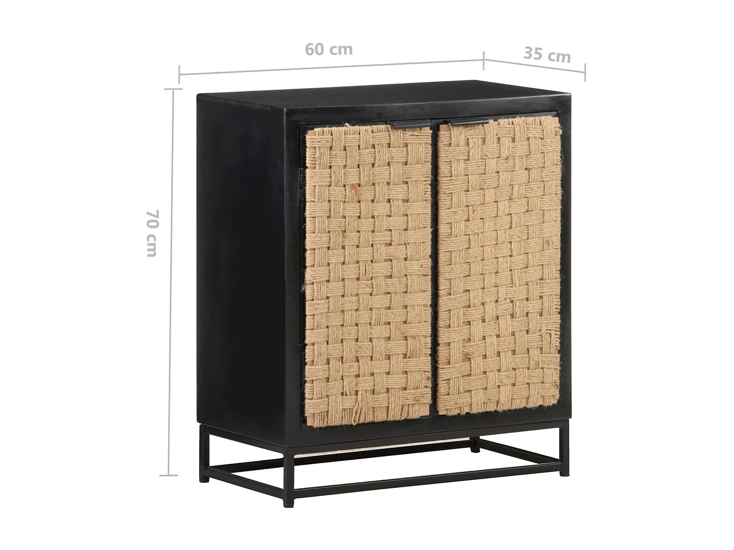 Berkfield Sideboard 60x35x70 cm Solid Mango Wood