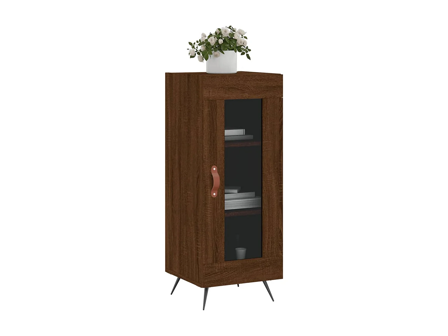 Berkfield Sideboard Brown Oak 34.5x34x90 cm Engineered Wood