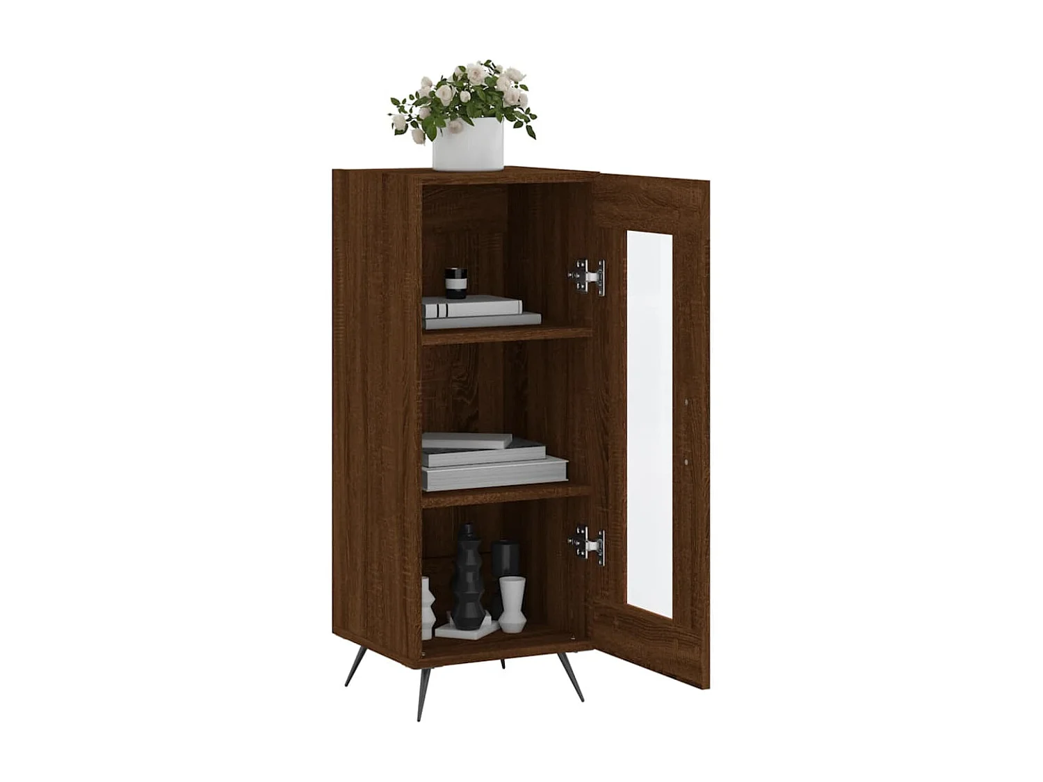 Berkfield Sideboard Brown Oak 34.5x34x90 cm Engineered Wood