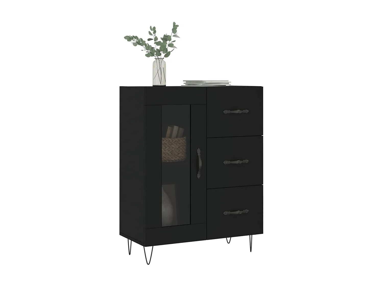 Berkfield Sideboard Black 69.5x34x90 cm Engineered Wood
