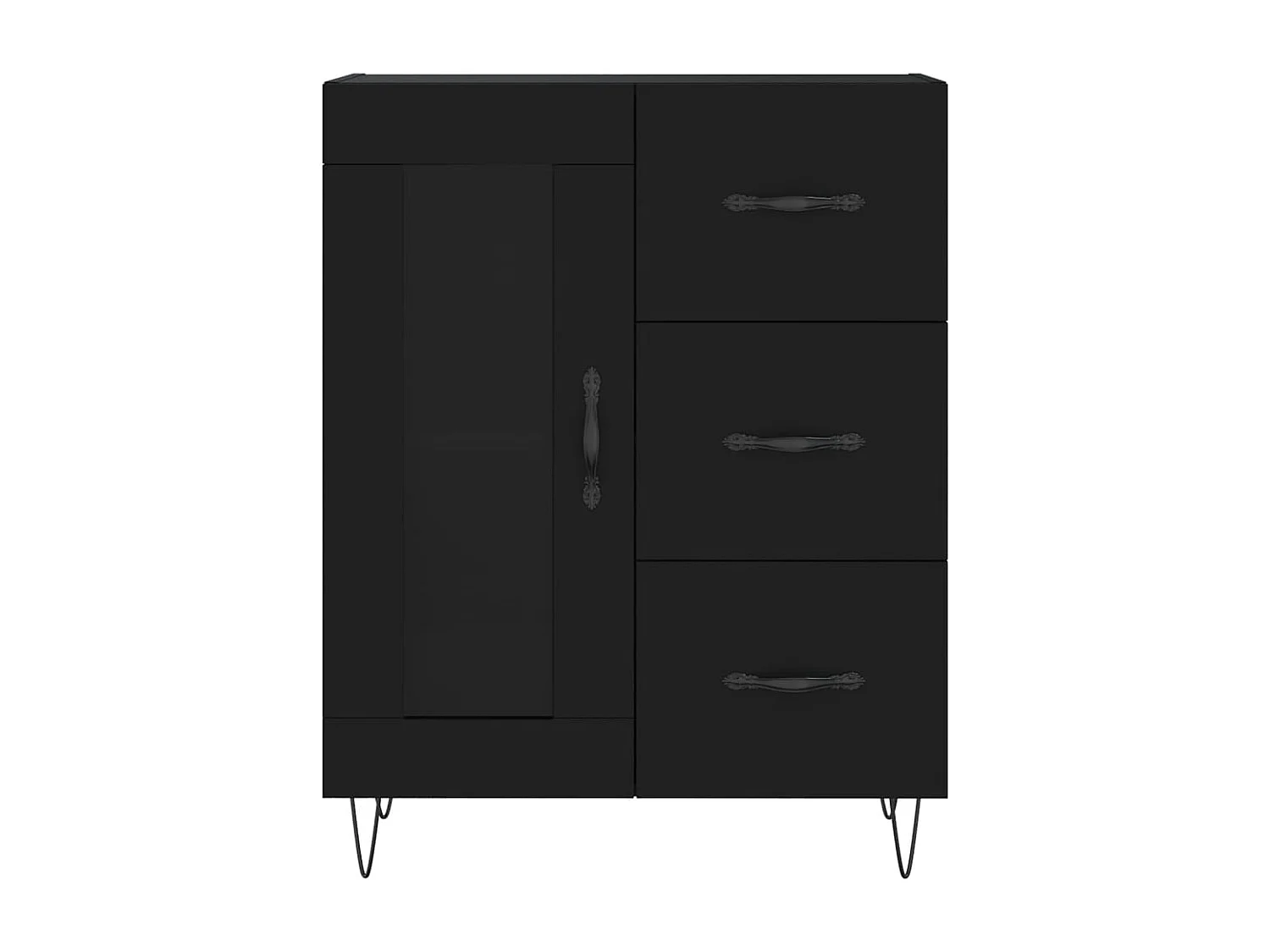 Berkfield Sideboard Black 69.5x34x90 cm Engineered Wood