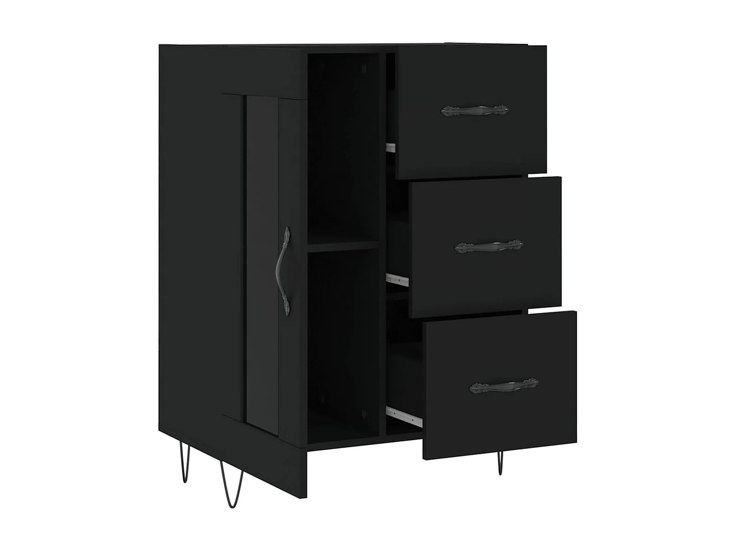 Berkfield Sideboard Black 69.5x34x90 cm Engineered Wood