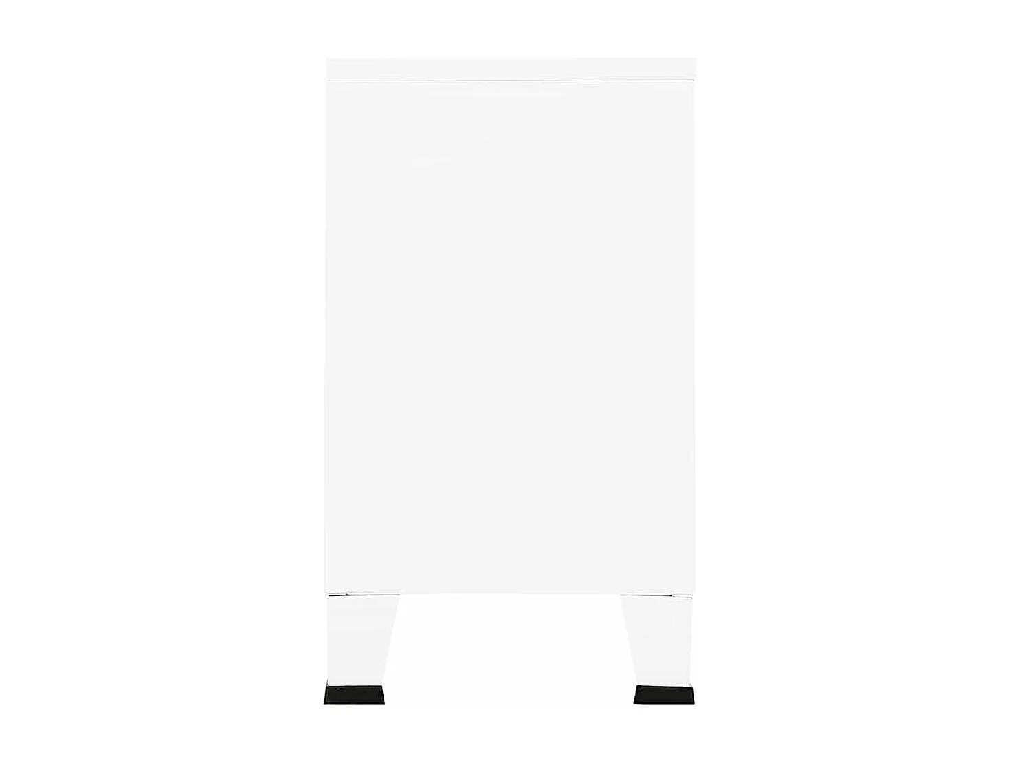 Berkfield Industrial Sideboard White 105x35x62 cm Metal and Glass