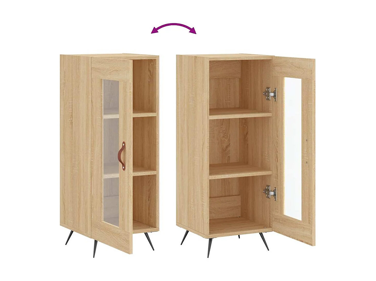 Berkfield Sideboard Sonoma Oak 34.5x34x90 cm Engineered Wood