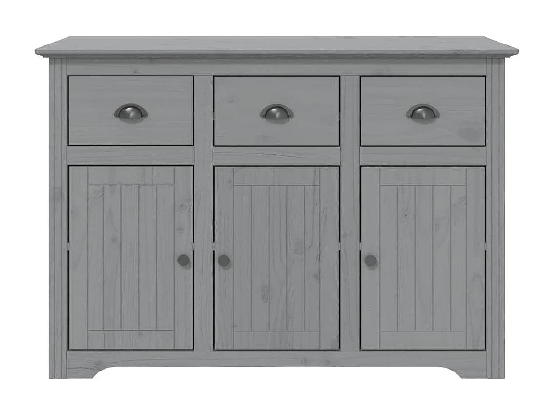 Berkfield Sideboard BODO Grey 115x43x79.5 cm Solid Wood Pine