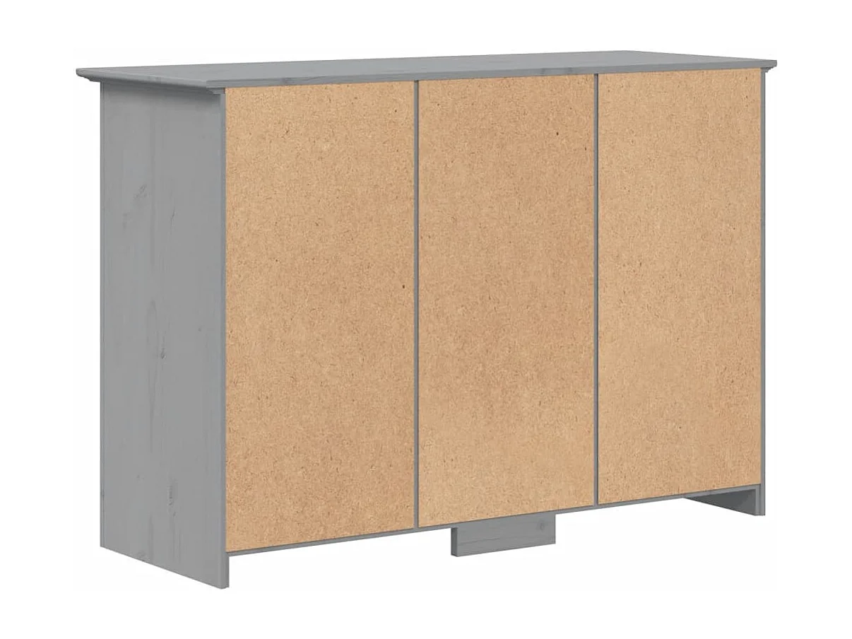 Berkfield Sideboard BODO Grey 115x43x79.5 cm Solid Wood Pine