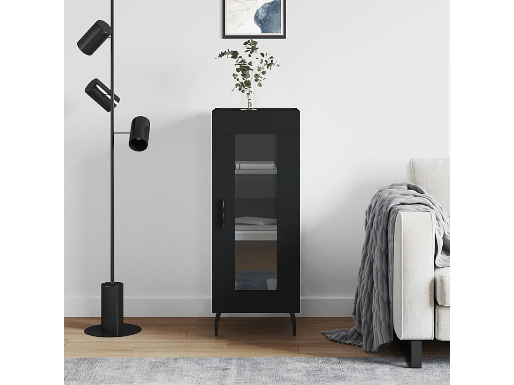 Berkfield Sideboard Black 34.5x34x90 cm Engineered Wood