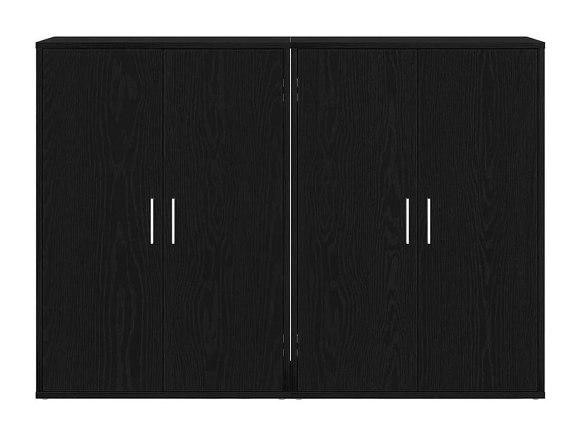 Berkfield Sideboard 2 pcs Black Oak 60 x 31 x 84 cm Engineered Wood