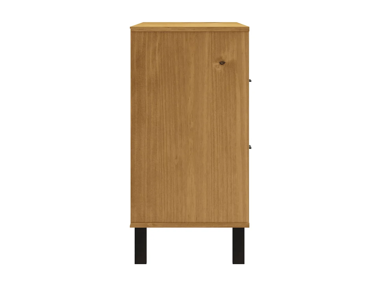 Berkfield Sideboard with Glass Door FLAM 110x40x80 cm Solid Wood Pine