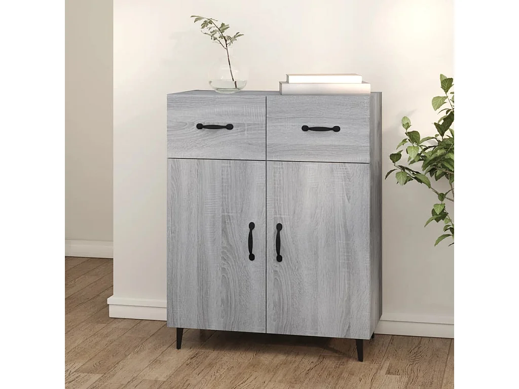 Berkfield Sideboard Grey Sonoma 69.5x34x90 cm Engineered Wood