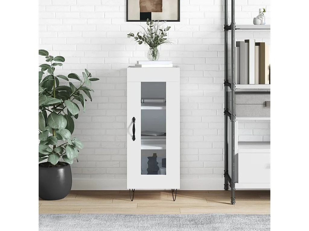 Berkfield Sideboard High Gloss White 34.5x34x90 cm Engineered Wood