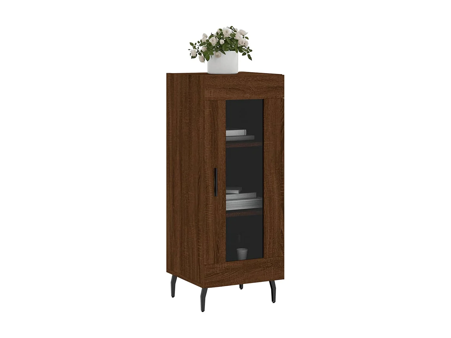 Berkfield Sideboard Brown Oak 34.5x34x90 cm Engineered Wood