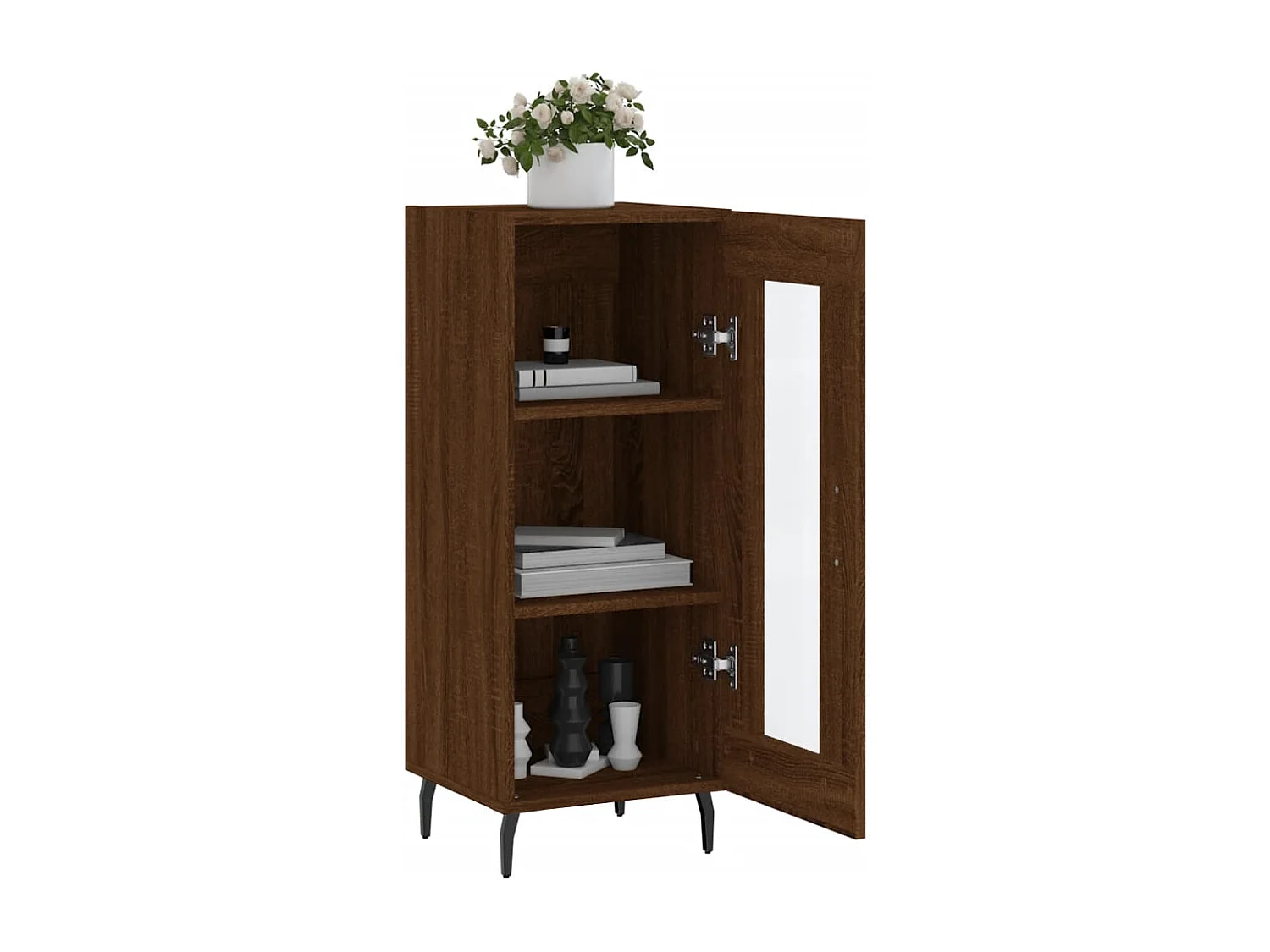 Berkfield Sideboard Brown Oak 34.5x34x90 cm Engineered Wood