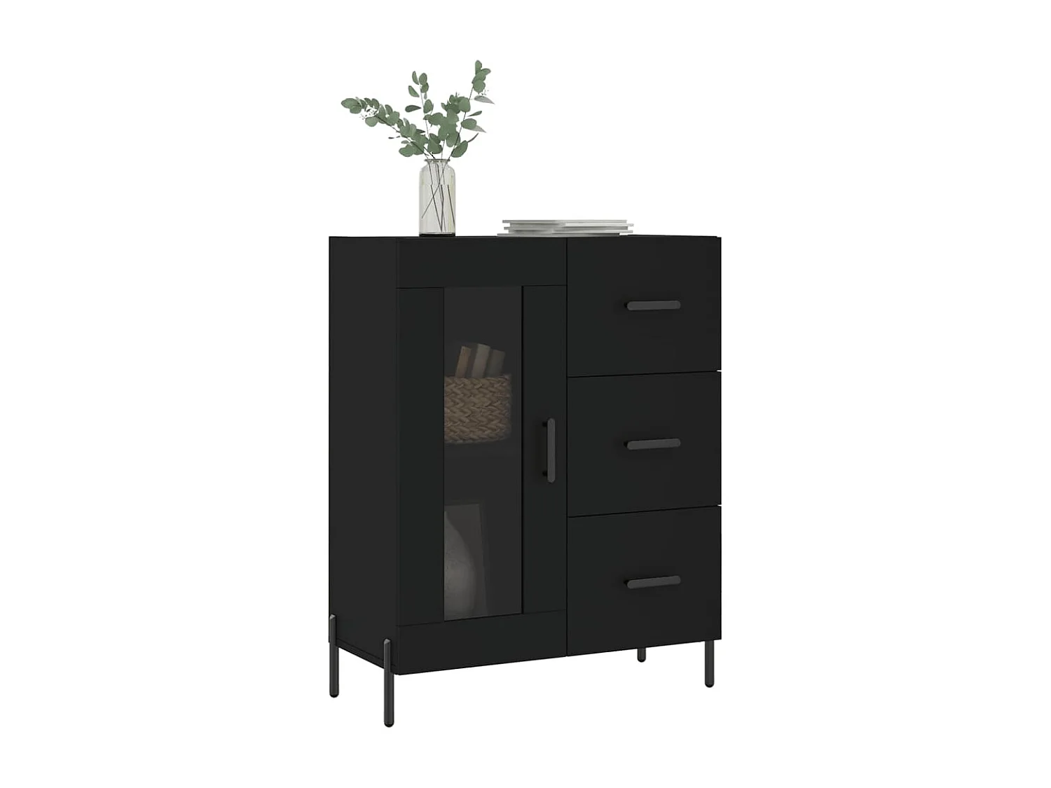Berkfield Sideboard Black 69.5x34x90 cm Engineered Wood