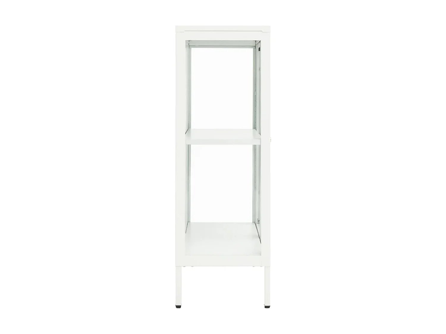 Berkfield Sideboard White 75x35x105 cm Steel and Glass