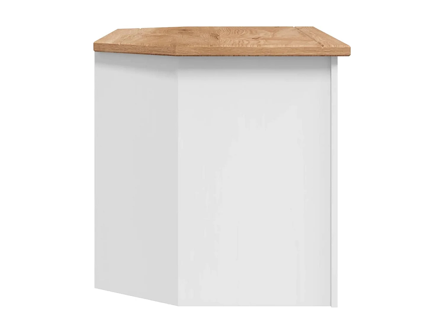 Berkfield Corner TV Cabinet White 93x49x49 cm Solid Pine Panama Range
