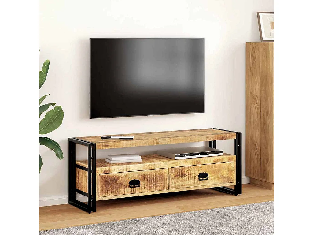 Berkfield TV Cabinet 120x35x45 cm Solid Mango Wood