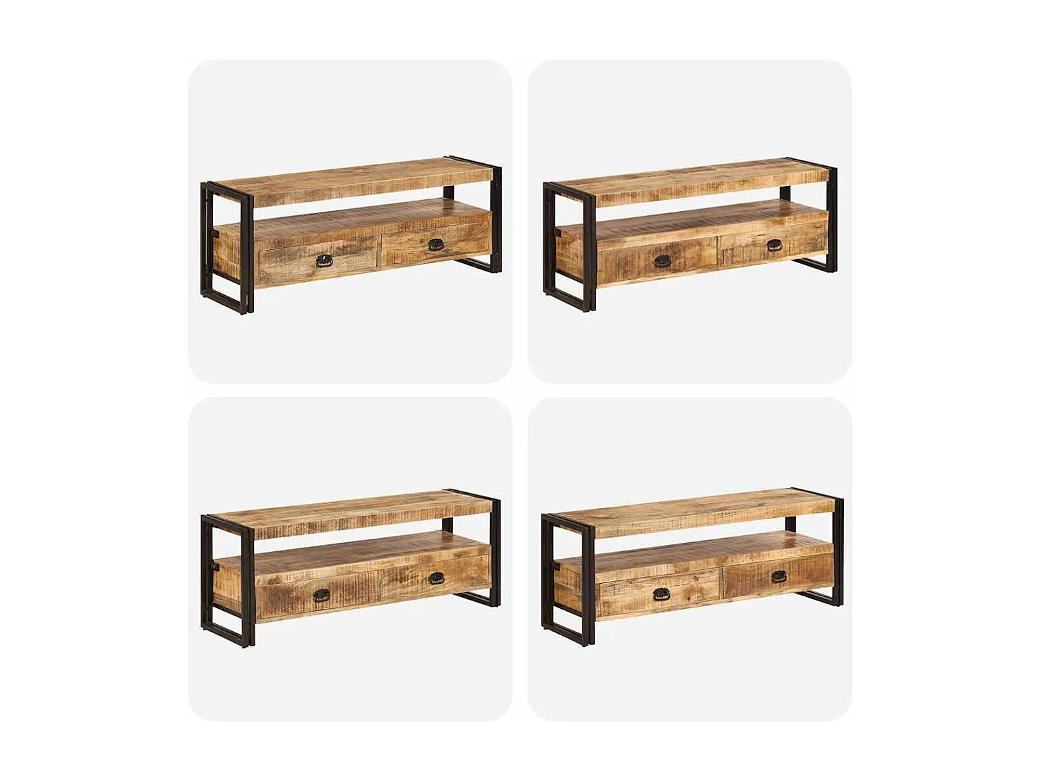 Berkfield TV Cabinet 120x35x45 cm Solid Mango Wood
