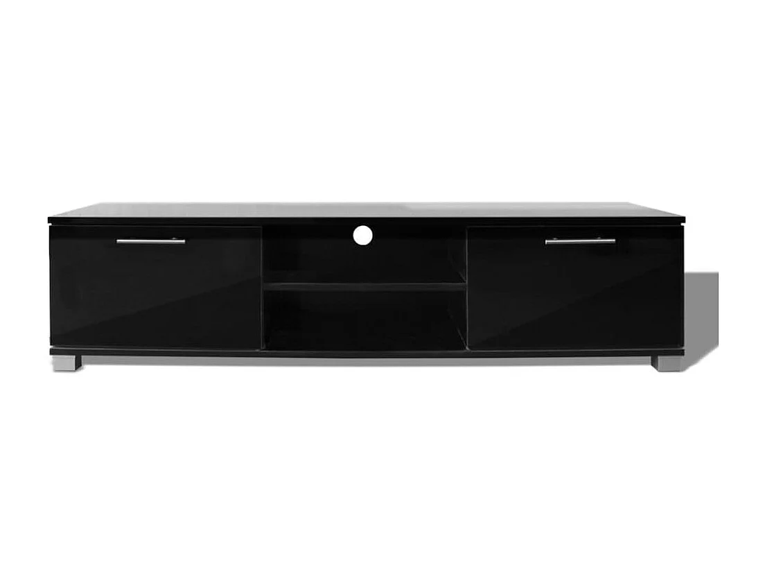 Berkfield TV Cabinet High-Gloss Black 120x40.5x35 cm