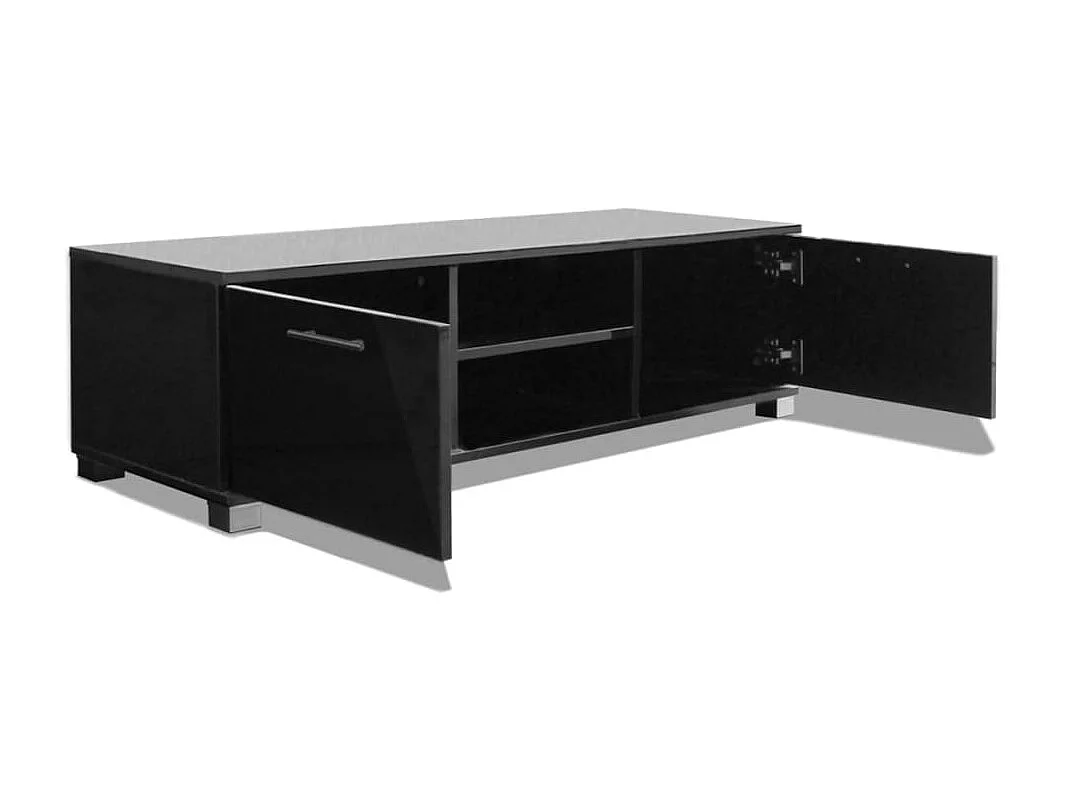 Berkfield TV Cabinet High-Gloss Black 120x40.5x35 cm