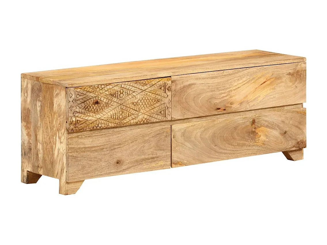 Berkfield TV Cabinet Solid Mango Wood 110x30x40 cm