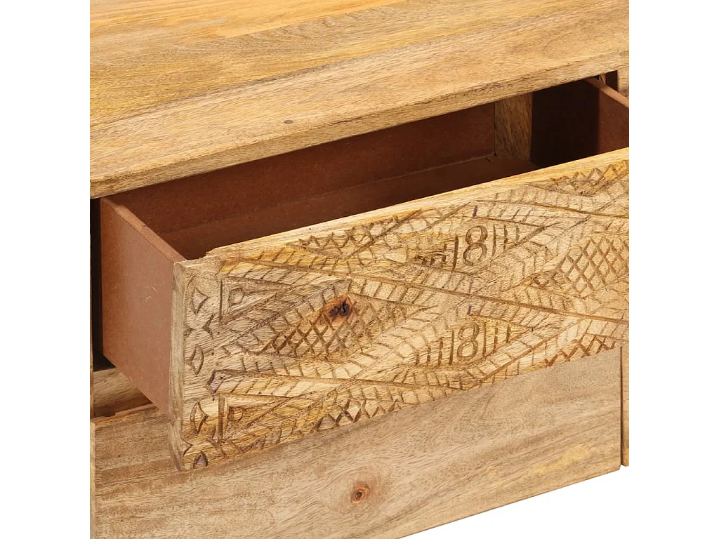 Berkfield TV Cabinet Solid Mango Wood 110x30x40 cm