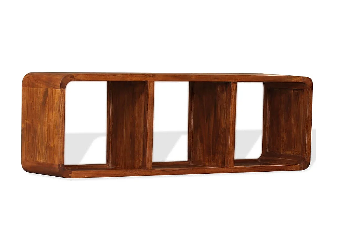 Berkfield TV Cabinet Solid Wood with Honey Finish 120x30x40 cm