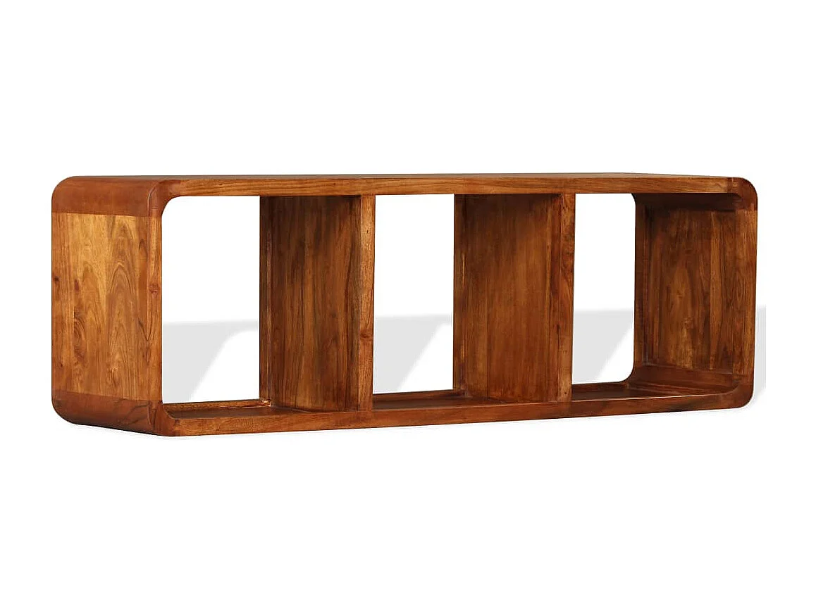 Berkfield TV Cabinet Solid Wood with Honey Finish 120x30x40 cm