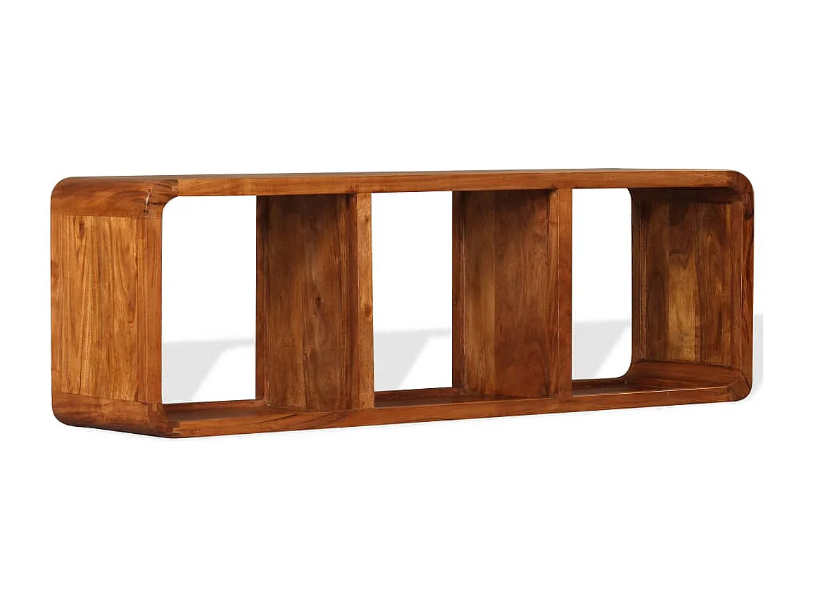 Berkfield TV Cabinet Solid Wood with Honey Finish 120x30x40 cm