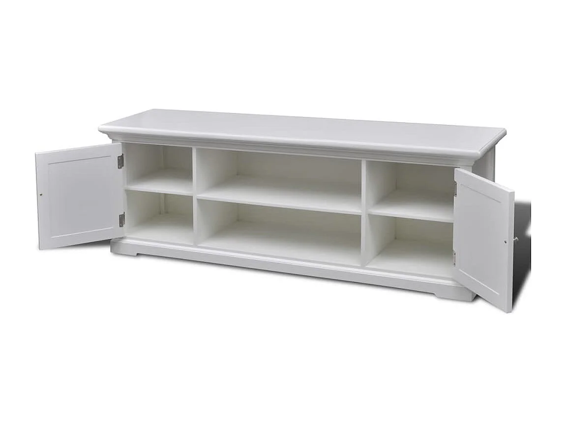 Berkfield TV Stand White Wood