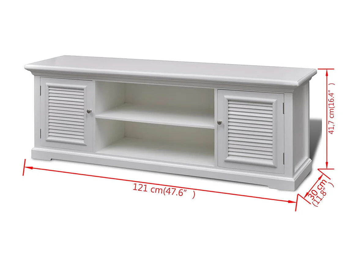 Berkfield TV Stand White Wood