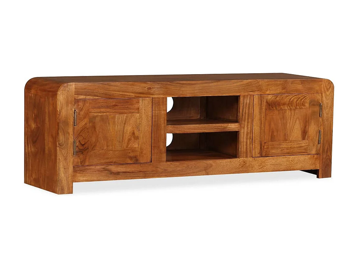 Berkfield TV Cabinet Solid Wood with Honey Finish 120x30x40 cm