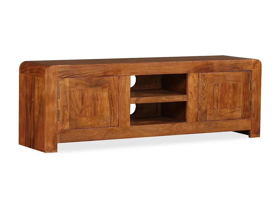 Berkfield TV Cabinet Solid Wood with Honey Finish 120x30x40 cm