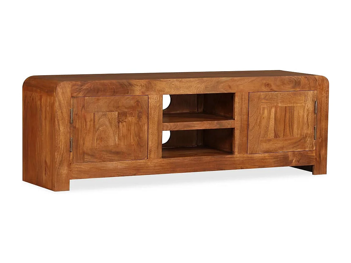 Berkfield TV Cabinet Solid Wood with Honey Finish 120x30x40 cm