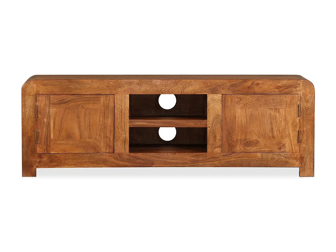 Berkfield TV Cabinet Solid Wood with Honey Finish 120x30x40 cm