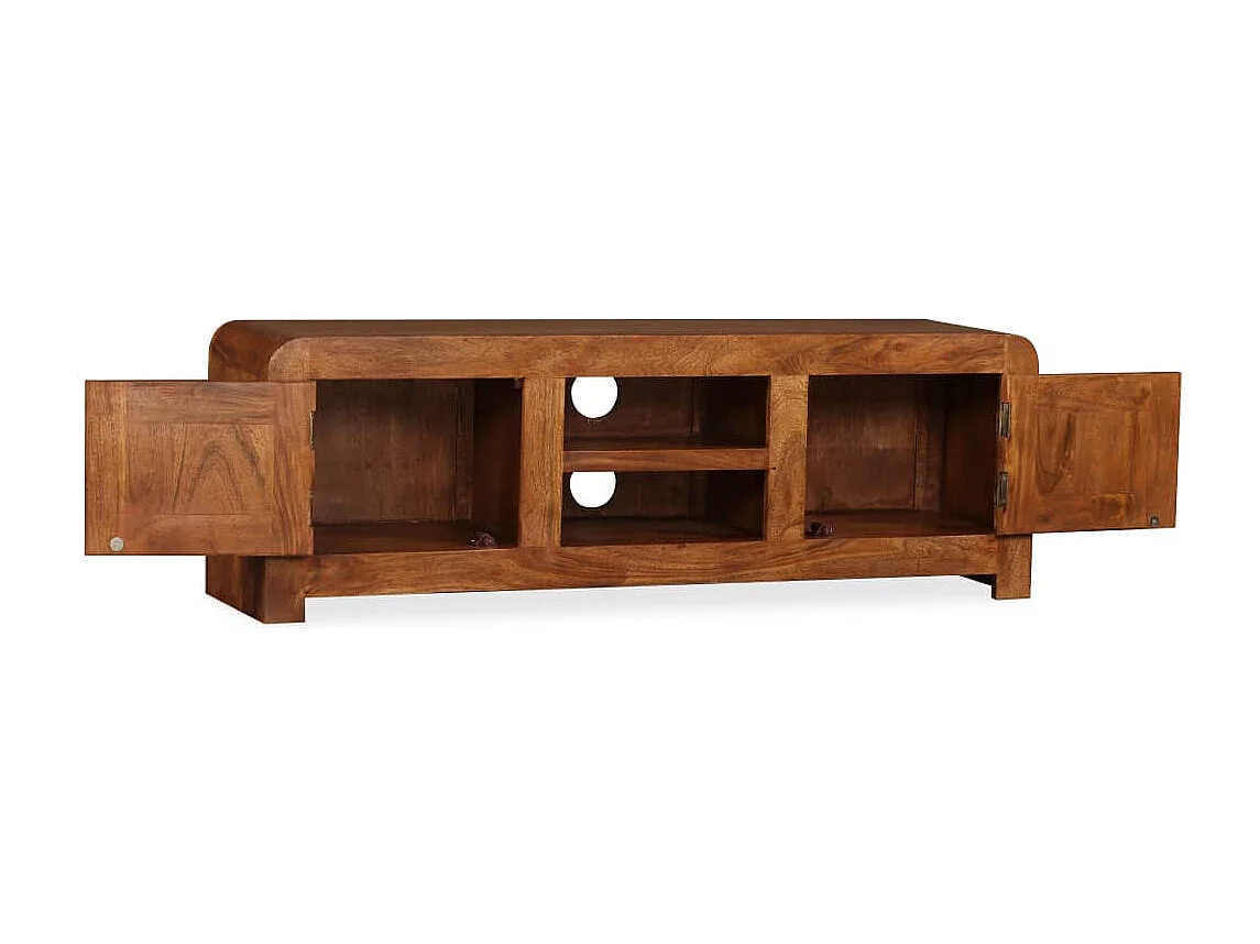 Berkfield TV Cabinet Solid Wood with Honey Finish 120x30x40 cm