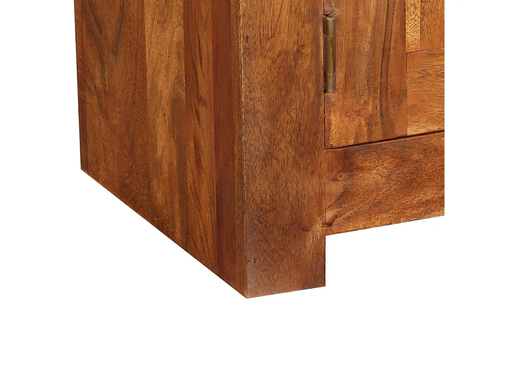 Berkfield TV Cabinet Solid Wood with Honey Finish 120x30x40 cm