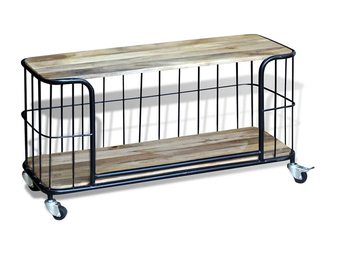 Berkfield TV Cabinet Solid Mango Wood 100x40x45 cm