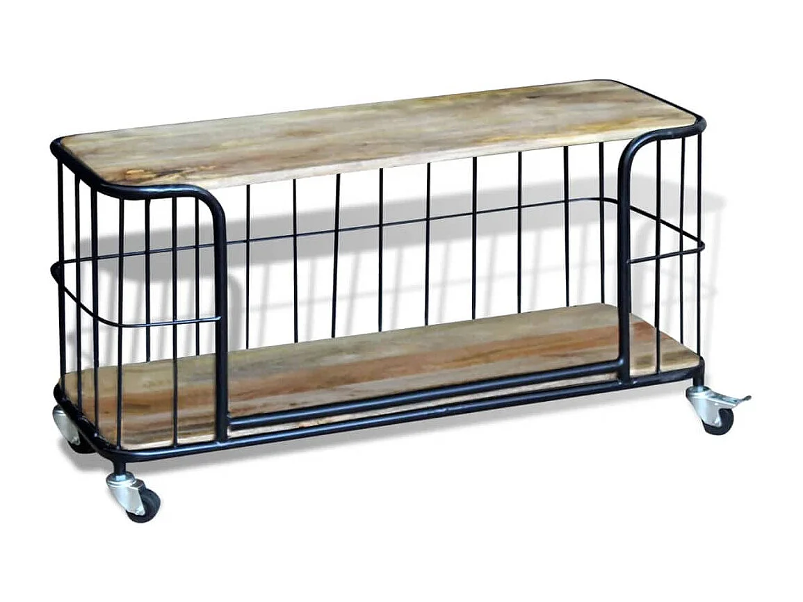 Berkfield TV Cabinet Solid Mango Wood 100x40x45 cm