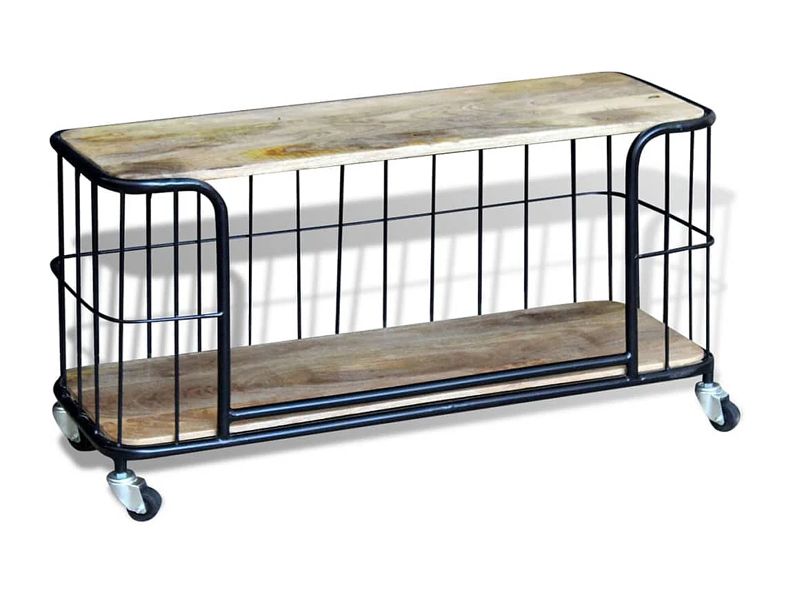 Berkfield TV Cabinet Solid Mango Wood 100x40x45 cm