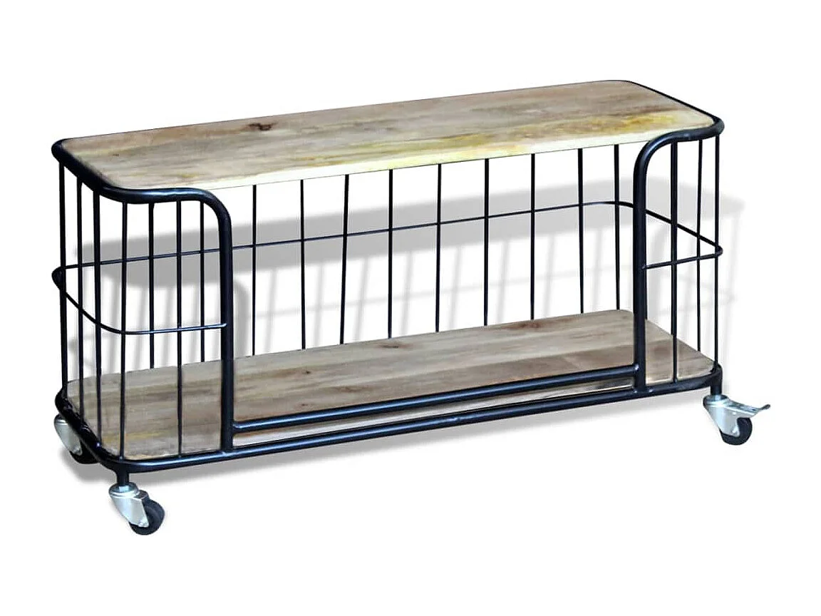 Berkfield TV Cabinet Solid Mango Wood 100x40x45 cm