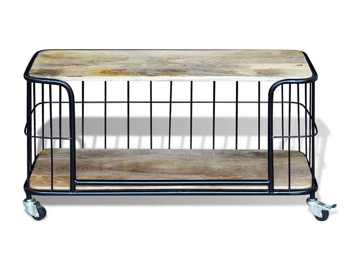 Berkfield TV Cabinet Solid Mango Wood 100x40x45 cm