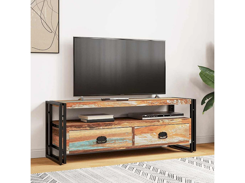Berkfield TV Cabinet Solid Reclaimed Wood