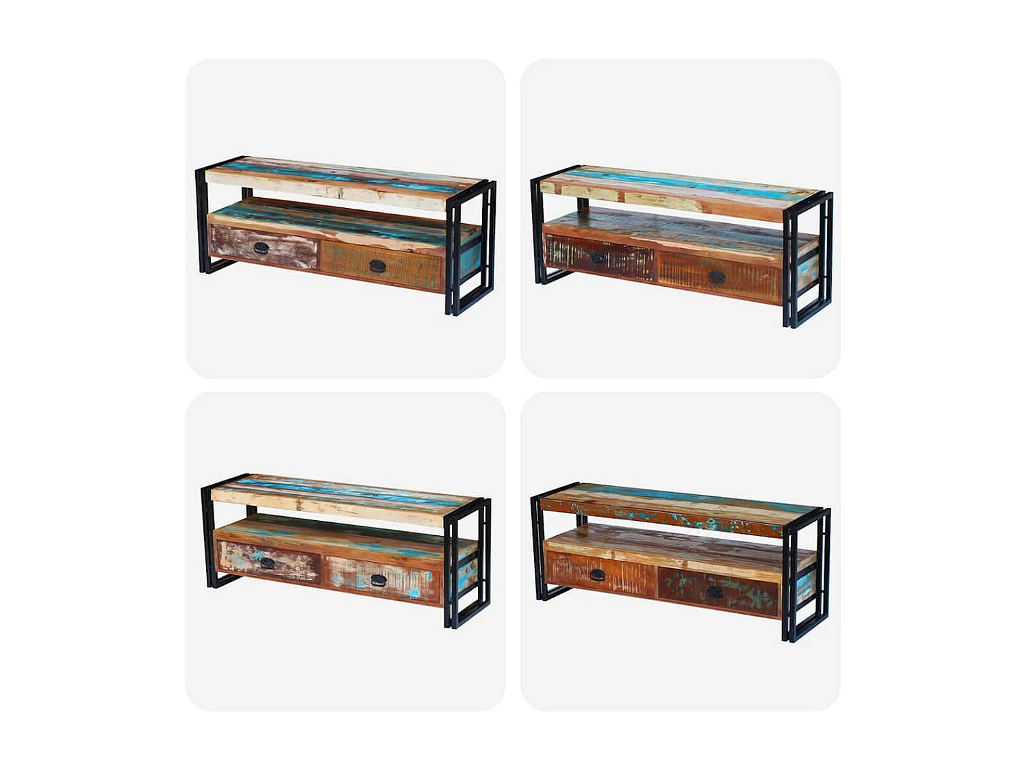 Berkfield TV Cabinet Solid Reclaimed Wood
