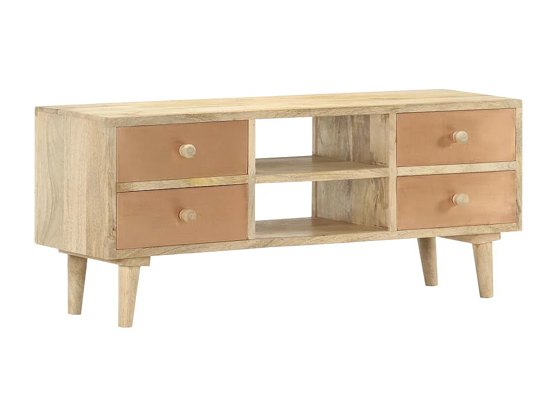 Berkfield TV Cabinet 110x30x45 cm Solid Mango Wood